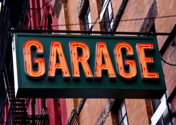 Personalized neon sign with classic car silhouette