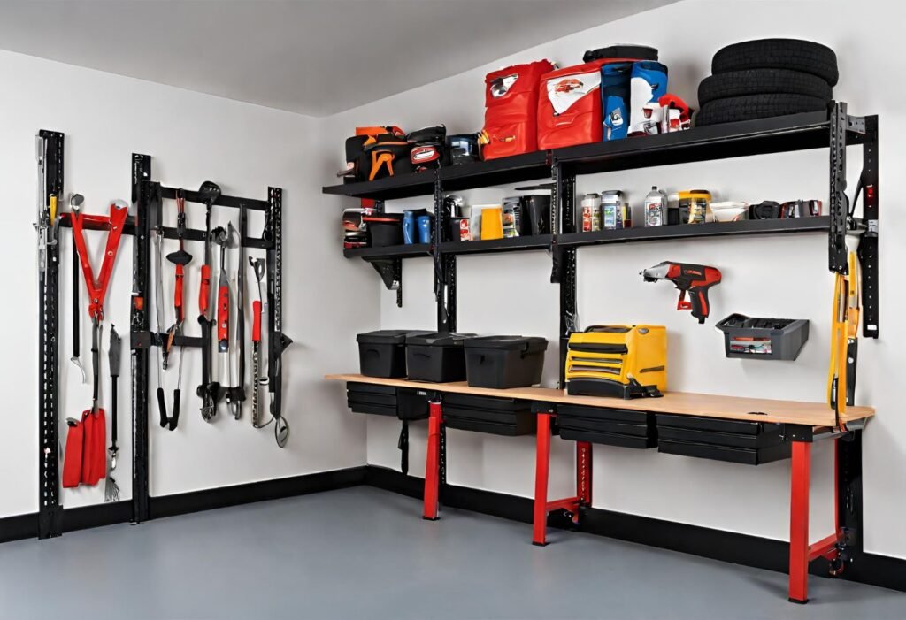 Complete Garage Wall Shelving System - Modular Components