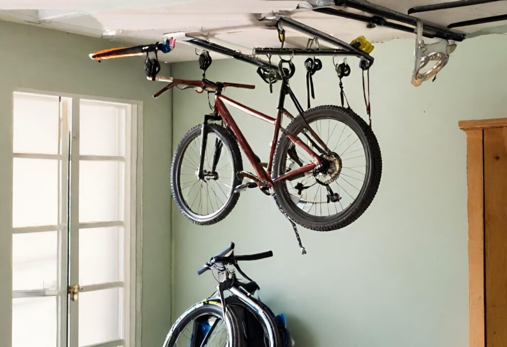 garage bike ceiling mounting idea