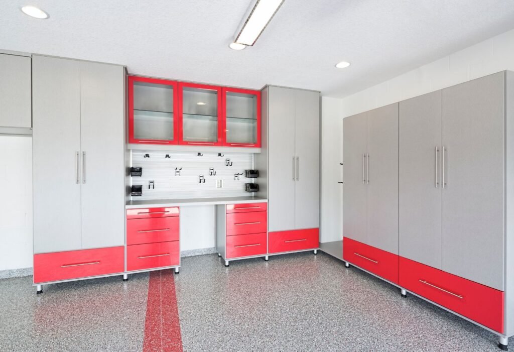 red garage cabinet ideas