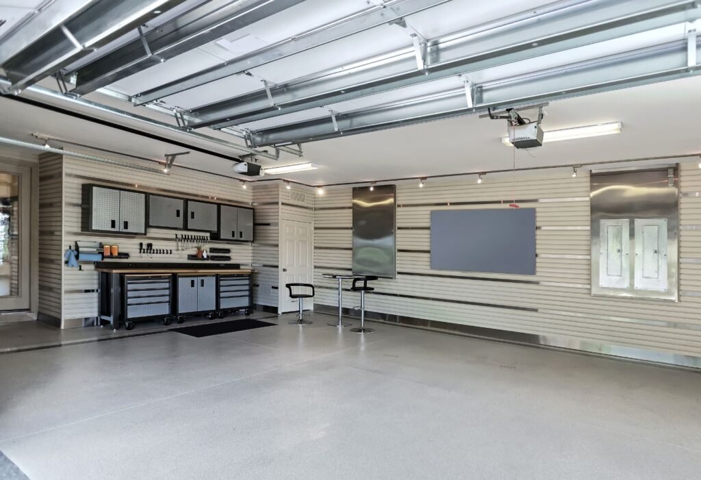 Custom made garage interior