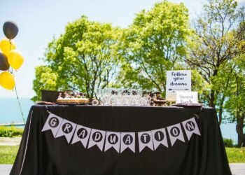 Graudiation party in a garage