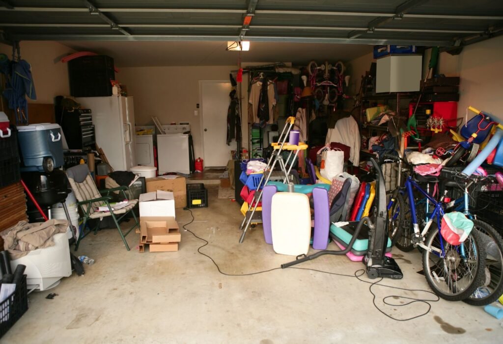 Scrappy garage interior