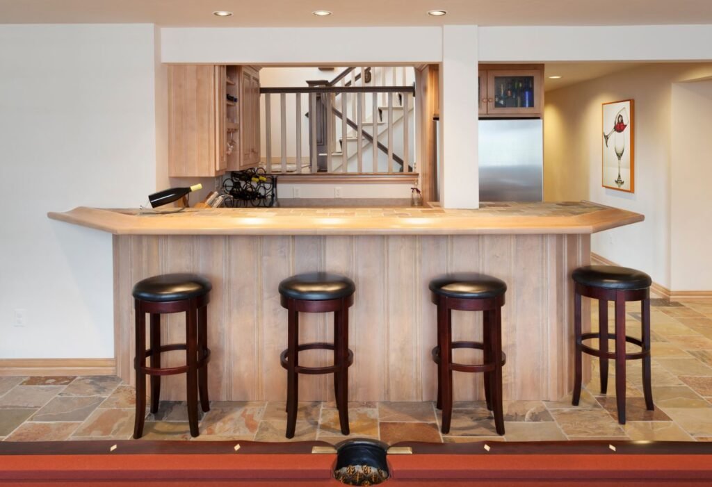 bar in a garage