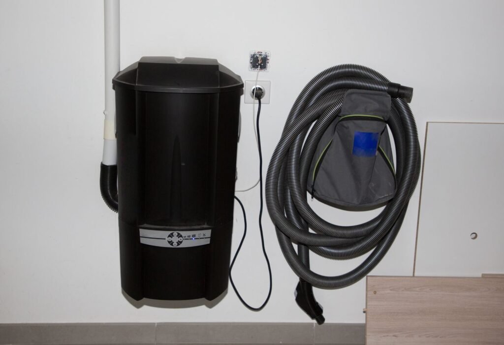 wall mounted garage vacuum system