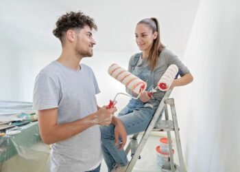 garage makeover with family