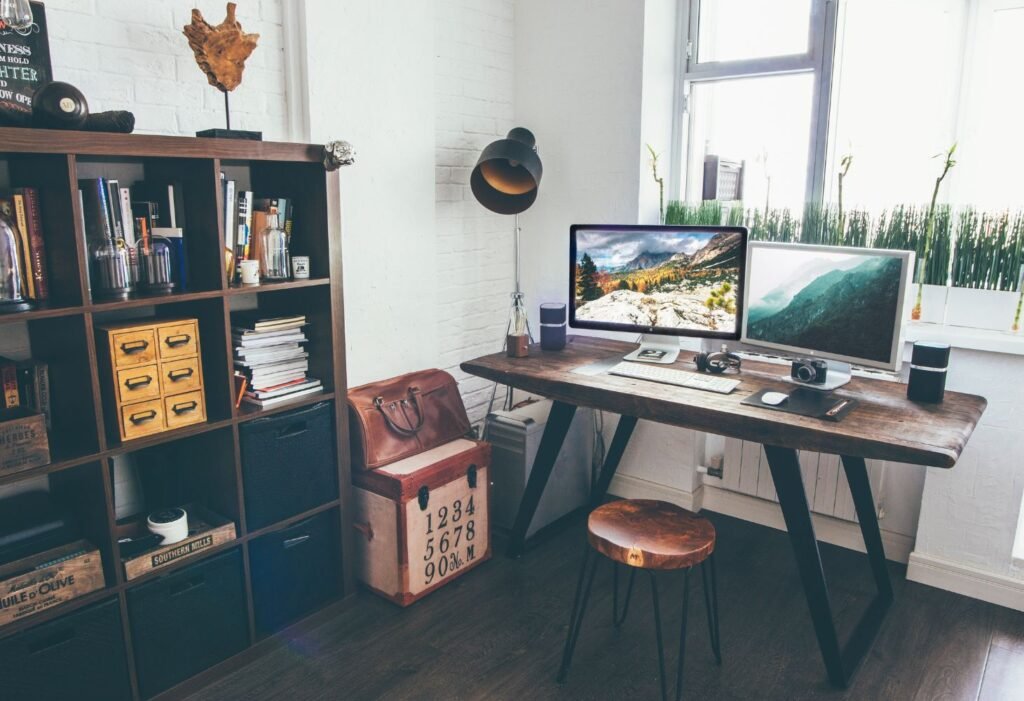 play with wood furniture in garage to give nature look